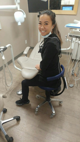 chairs for good back posture Dentist sitting on Spinalis Chair - Spinalis Chairs Canada 