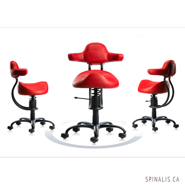 SpinaliS Canada Rodeo Series Chair Red Color - Spinalis Chairs Canada 