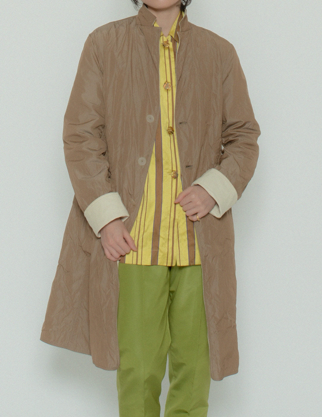 Jil Sander reversible leather jacket polyester front