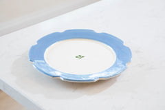 Blue scalloped plate
