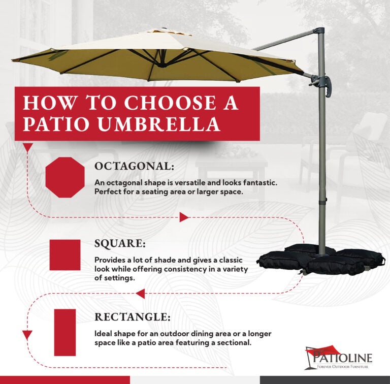 How to choose the different shapes of a patio umbrella