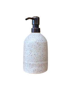 Ceramic Soap Dispenser Earth+Element cream w bronze pump