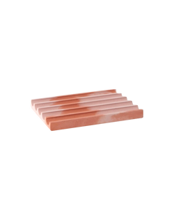 Concrete Soap Dish, Rectangle Pretti.cool coral & pink