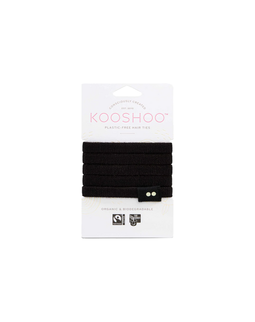 Plastic-Free Hair Ties, Kooshoo Kooshoo Black