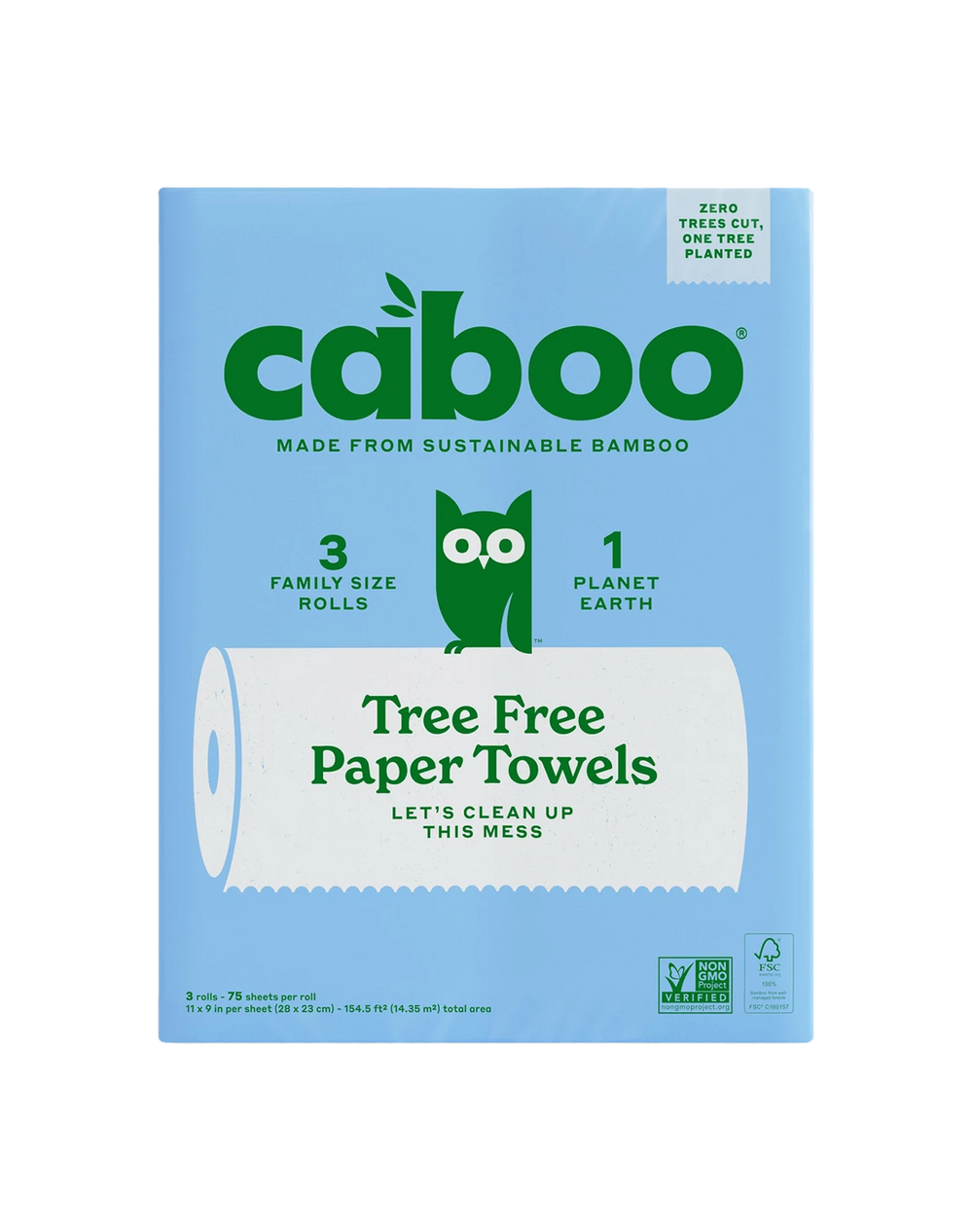 Tree-Free Paper Towels, Caboo, 3 pack Caboo