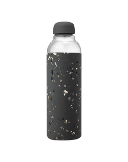 Water Bottle, Glass Porter charcoal, terrazzo