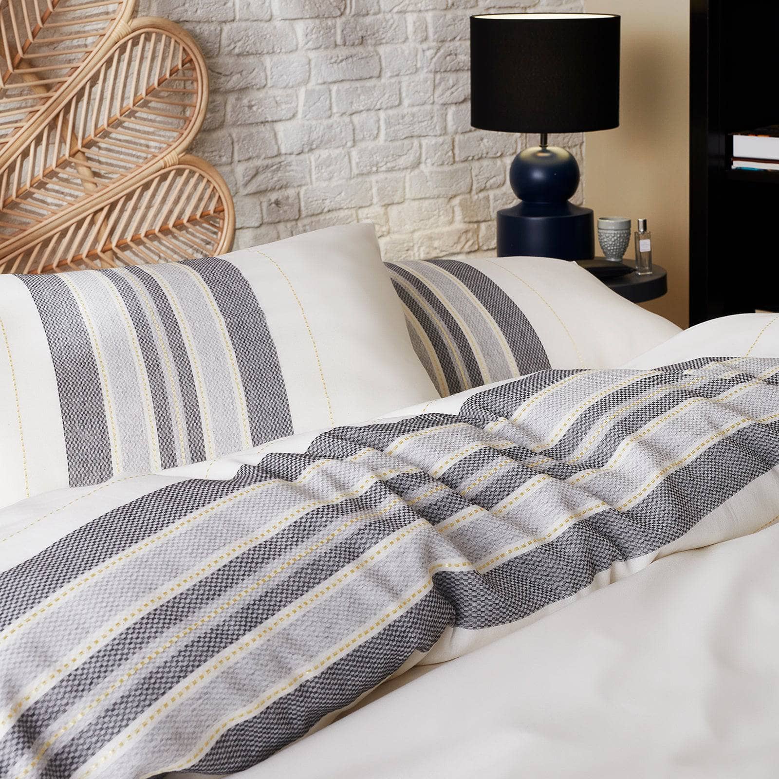 cotton stripe bedding