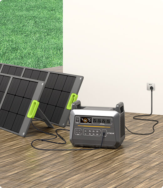 CTECHi ST2000 power Station AC+Solar Charging