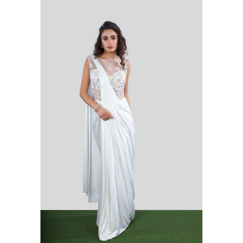 party wear designer saree gown