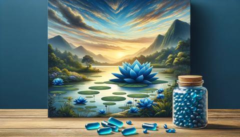 Blue lotus gummies in a bottle