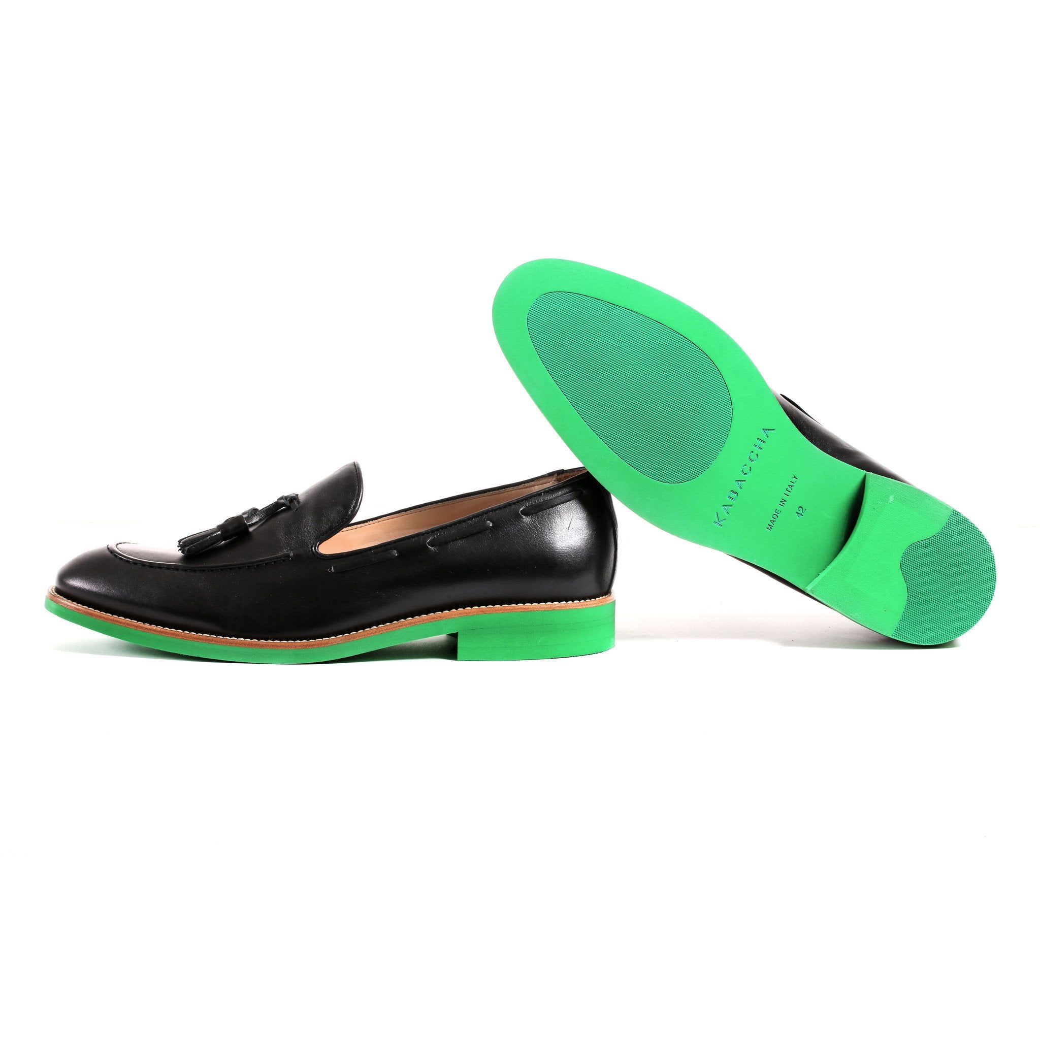 2017 Men's Black & Green Tassel Loafer – Kabaccha