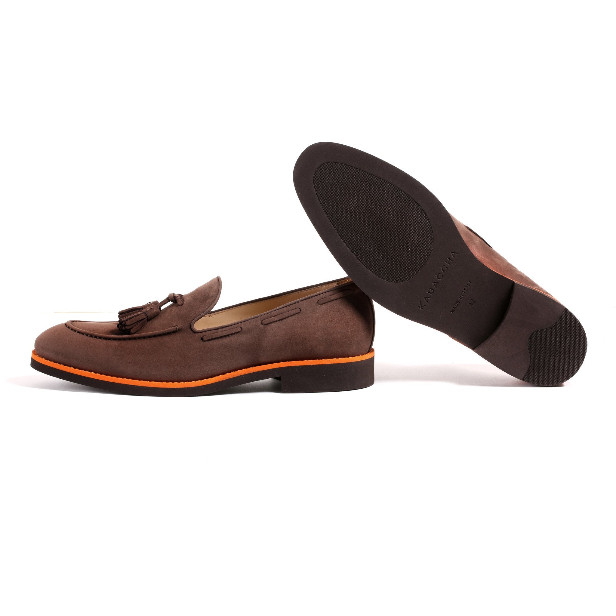 2017 Men's Brown Suede & Orange Tassel Loafer – Kabaccha