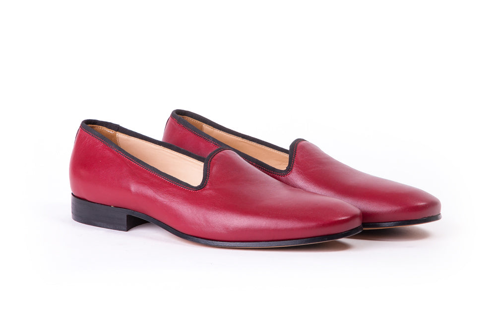 Men's Burgundy Slip-On with Leather Sole (EX-137) – Kabaccha