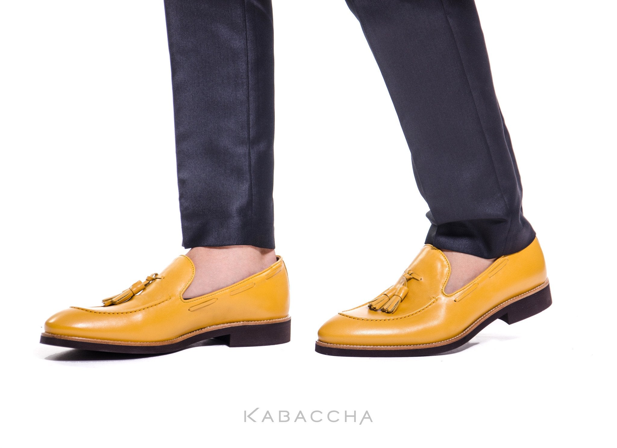 yellow mens loafers