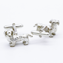 Load image into Gallery viewer, Dachshund 925 Sterling Silver Cufflinks
