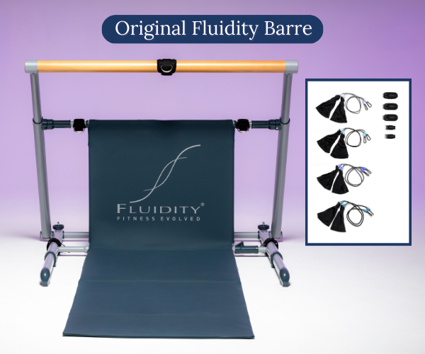  New! The Original Fluidity Barre + Bungee/Collar Kit +  Tablet/Phone Holder + Free 30-Day Barre Online Classes Bundle : Electronics