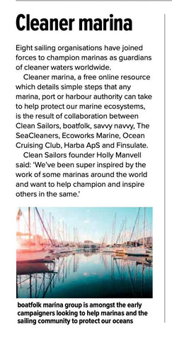 Cleaner Marina featured in Yachting Monthly 