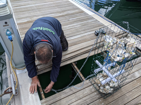 Biohut installation, Haslar marina, UK