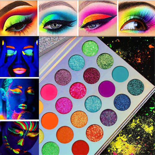 12 Boxes Luminous Pigment Nail Powder, Kalolary Neon Color Nail Powder  Pigment Eyeshadow Powder UV Glow Fluorescent Matte Colorant Glow in The  Dark