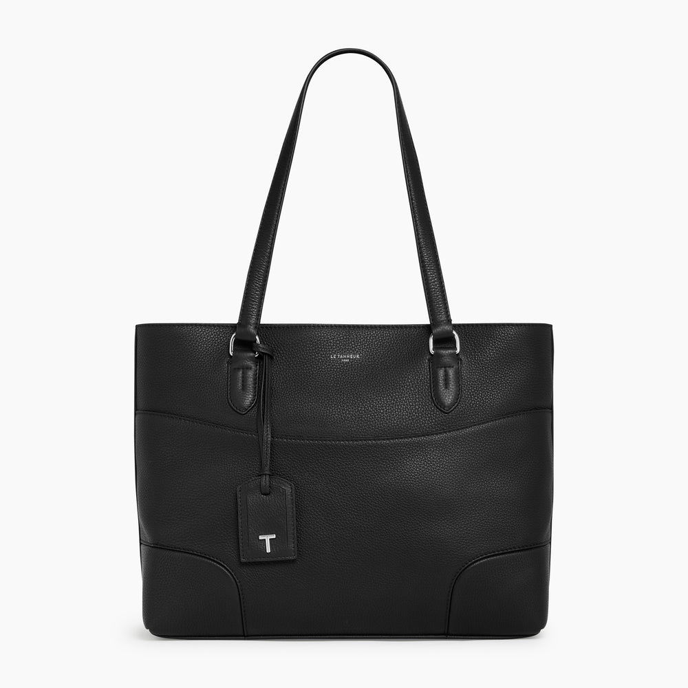 Louise large tote in pebbled leather – Le Tanneur