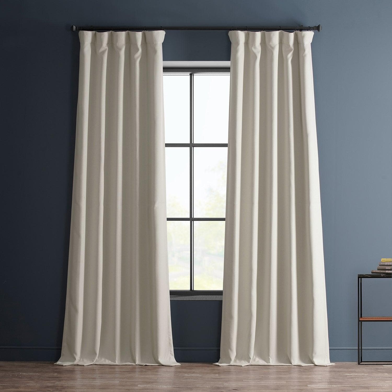 Birch Textured Faux Linen Room Darkening Curtain