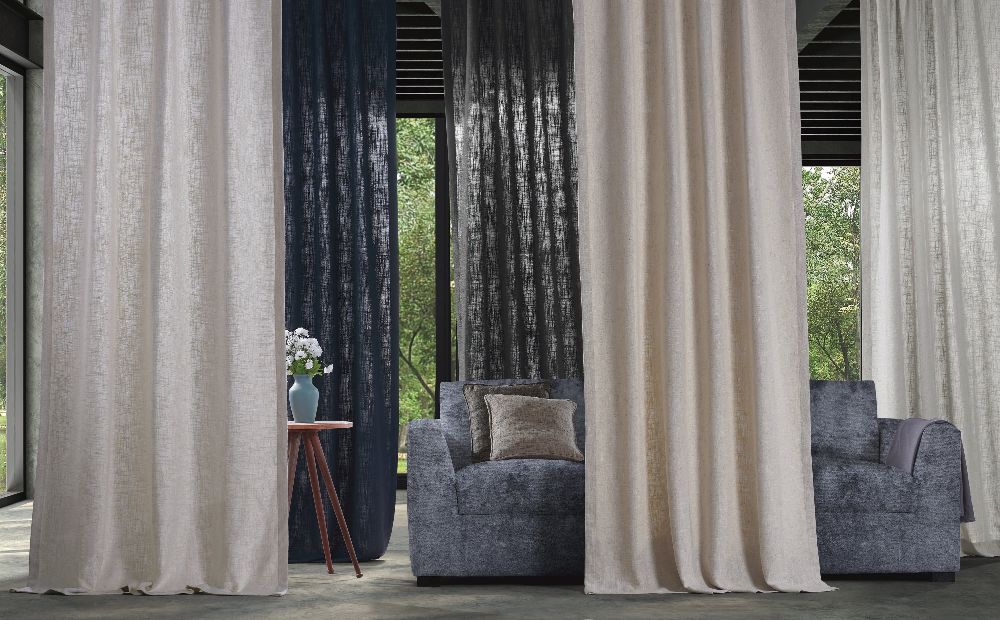 belgian faux linen curtains
