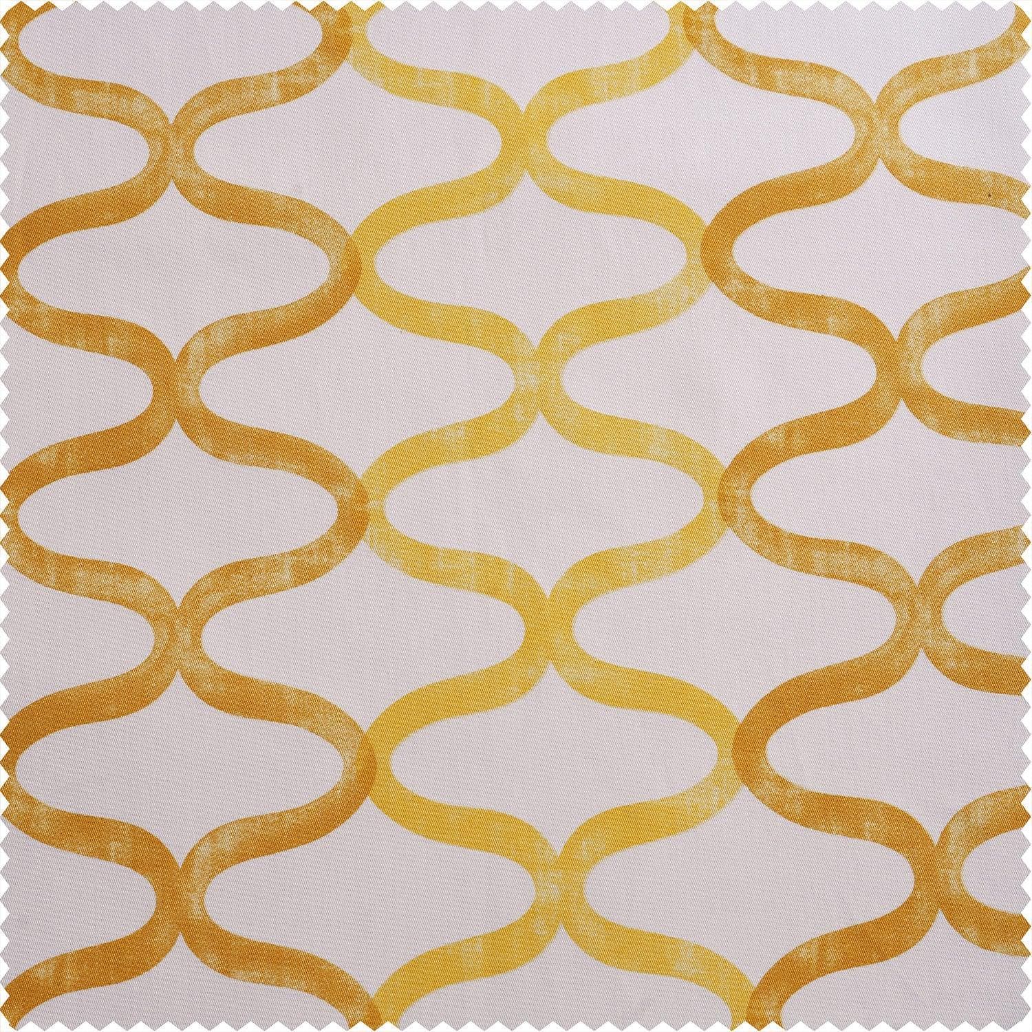 Illusions Yellow Printed Cotton Blackout Swatch