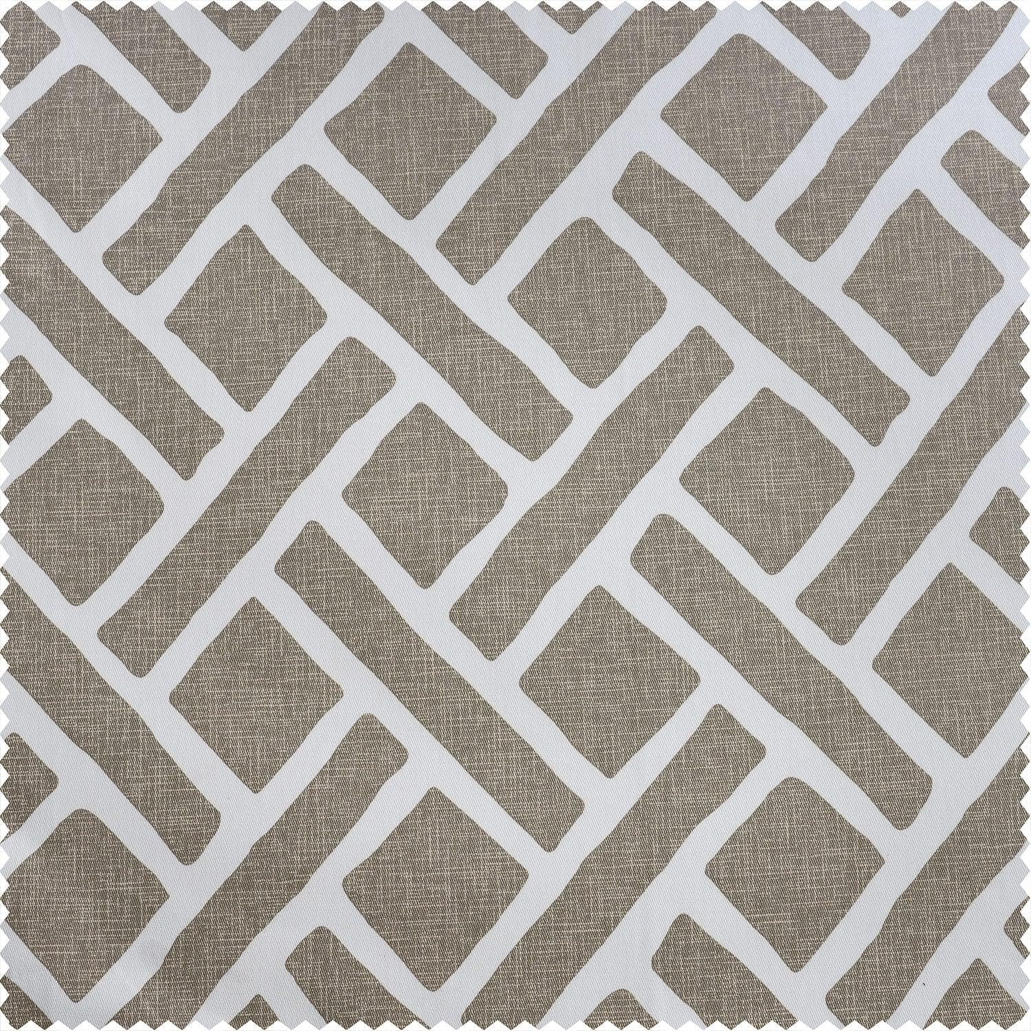 Martinique Taupe Printed Cotton Blackout Swatch
