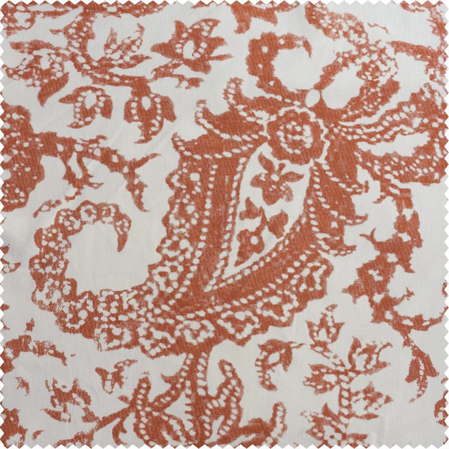 Edina Rust Printed Cotton Blackout Swatch