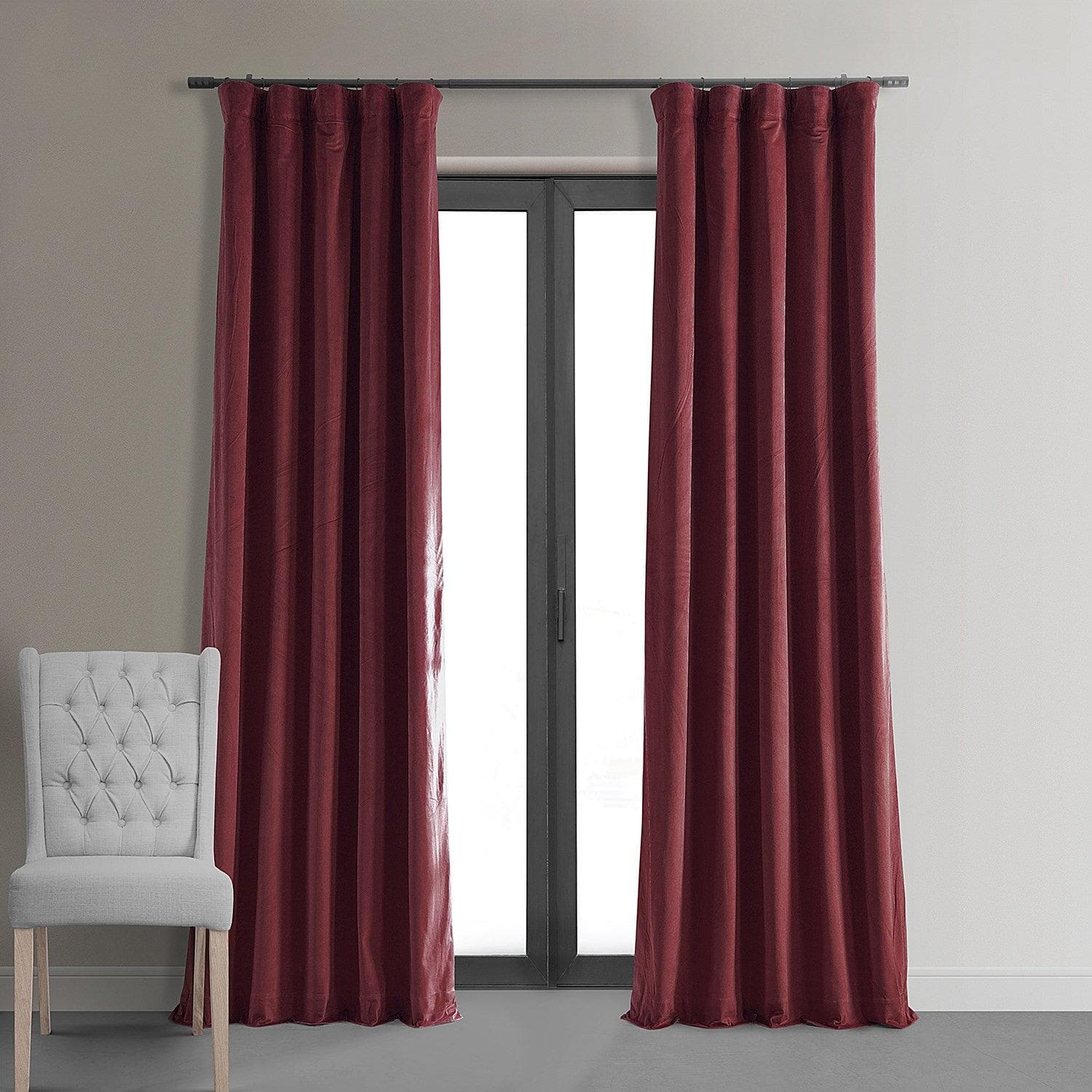 Burgundy Signature Velvet Blackout Curtain