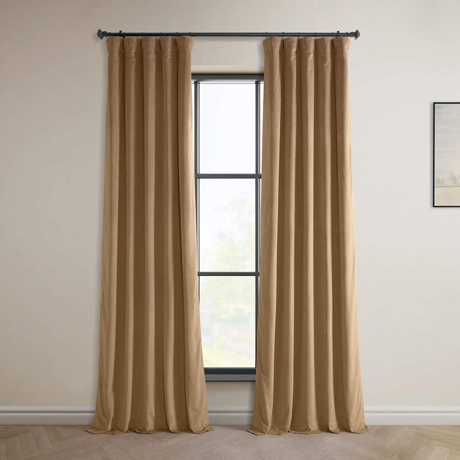 Spiced Rum Heritage Plush Velvet Curtain