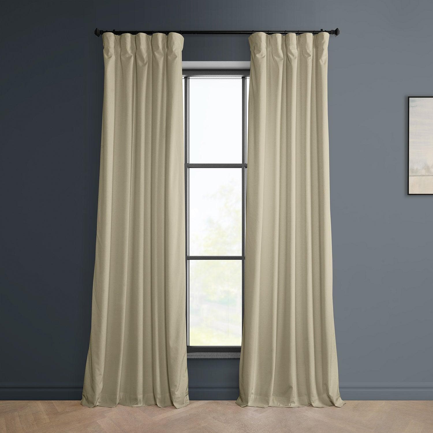 Macchiato Beige Heritage Plush Velvet Curtain