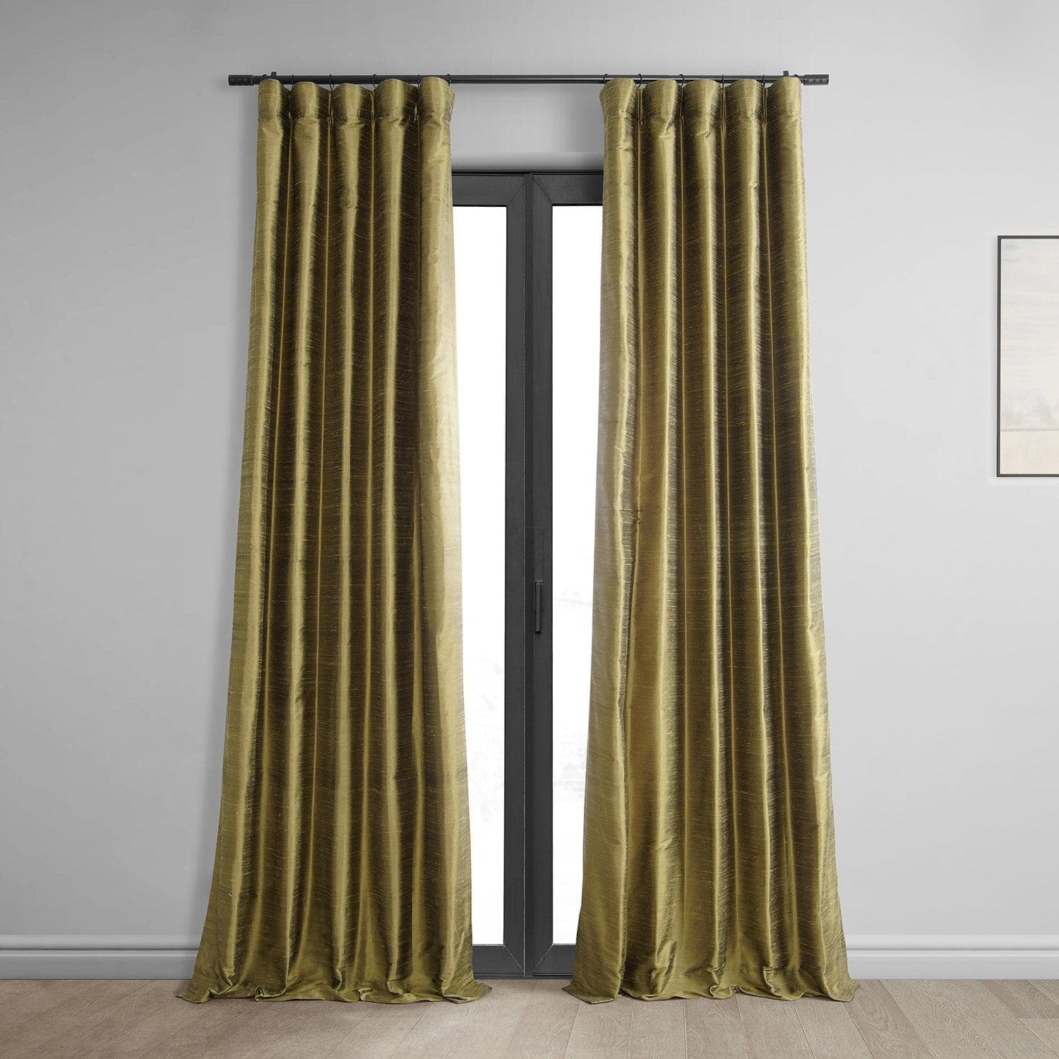 Sconce Gold Textured Dupioni Silk Curtain