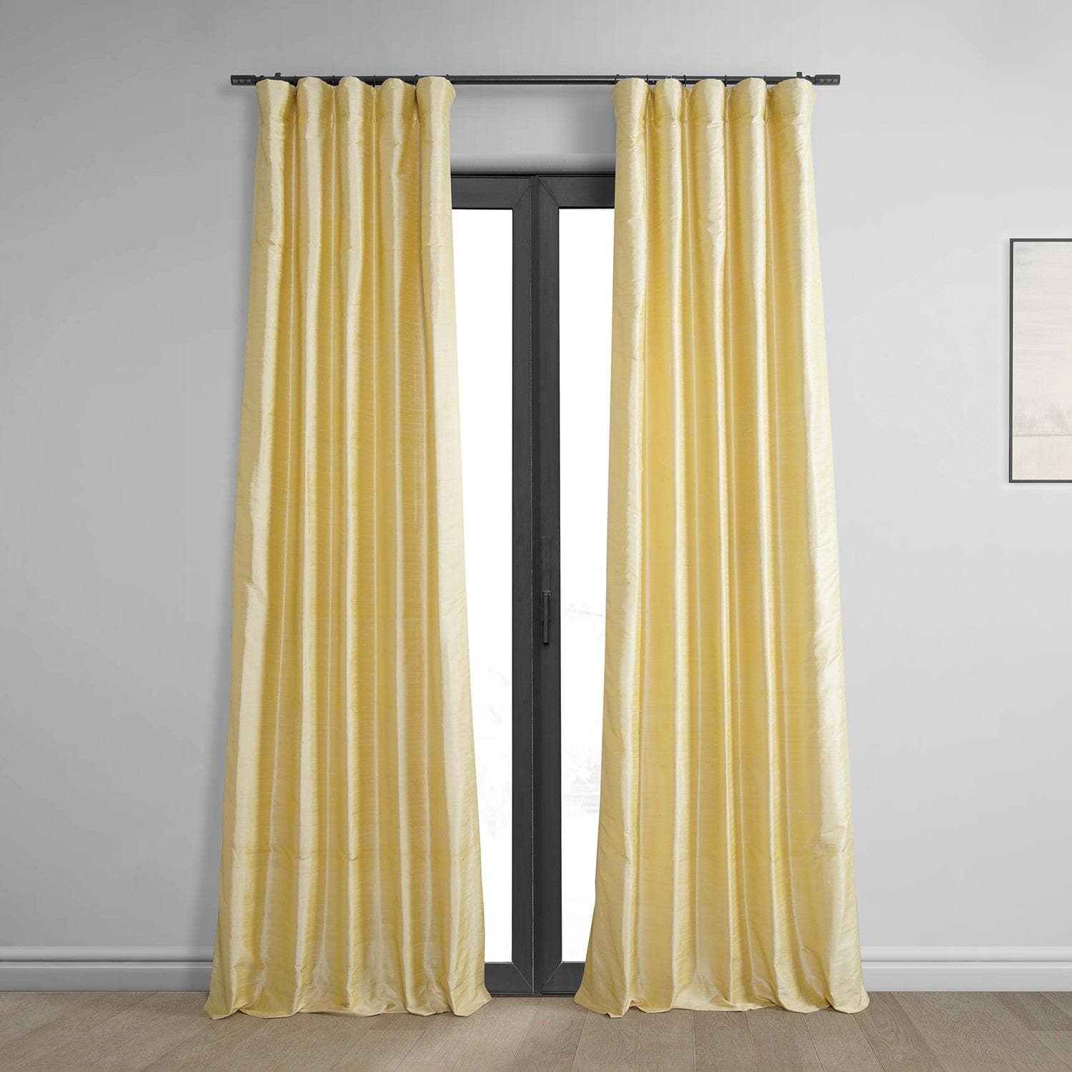 Sunlit Meadow Textured Dupioni Silk Curtain