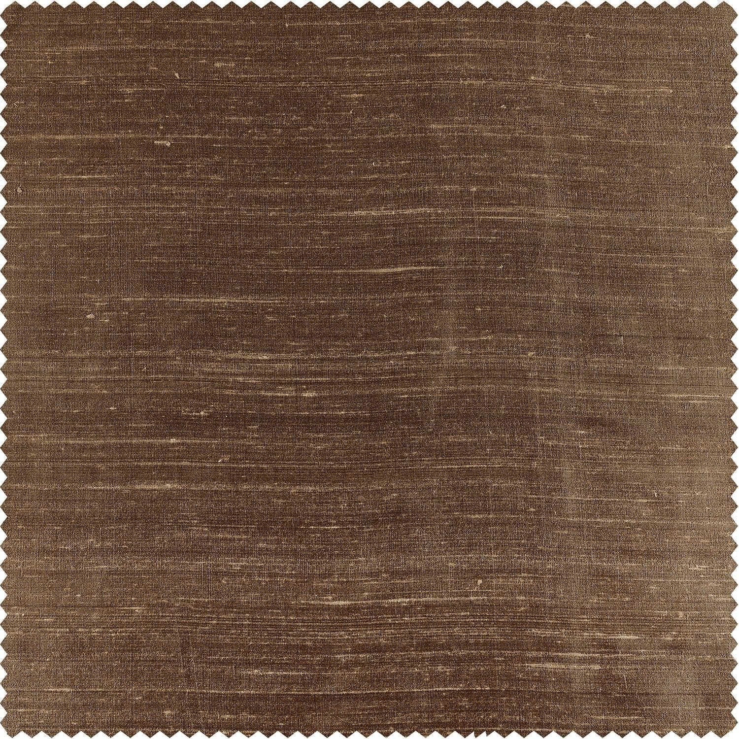 Mocha Textured Dupioni Silk Swatch