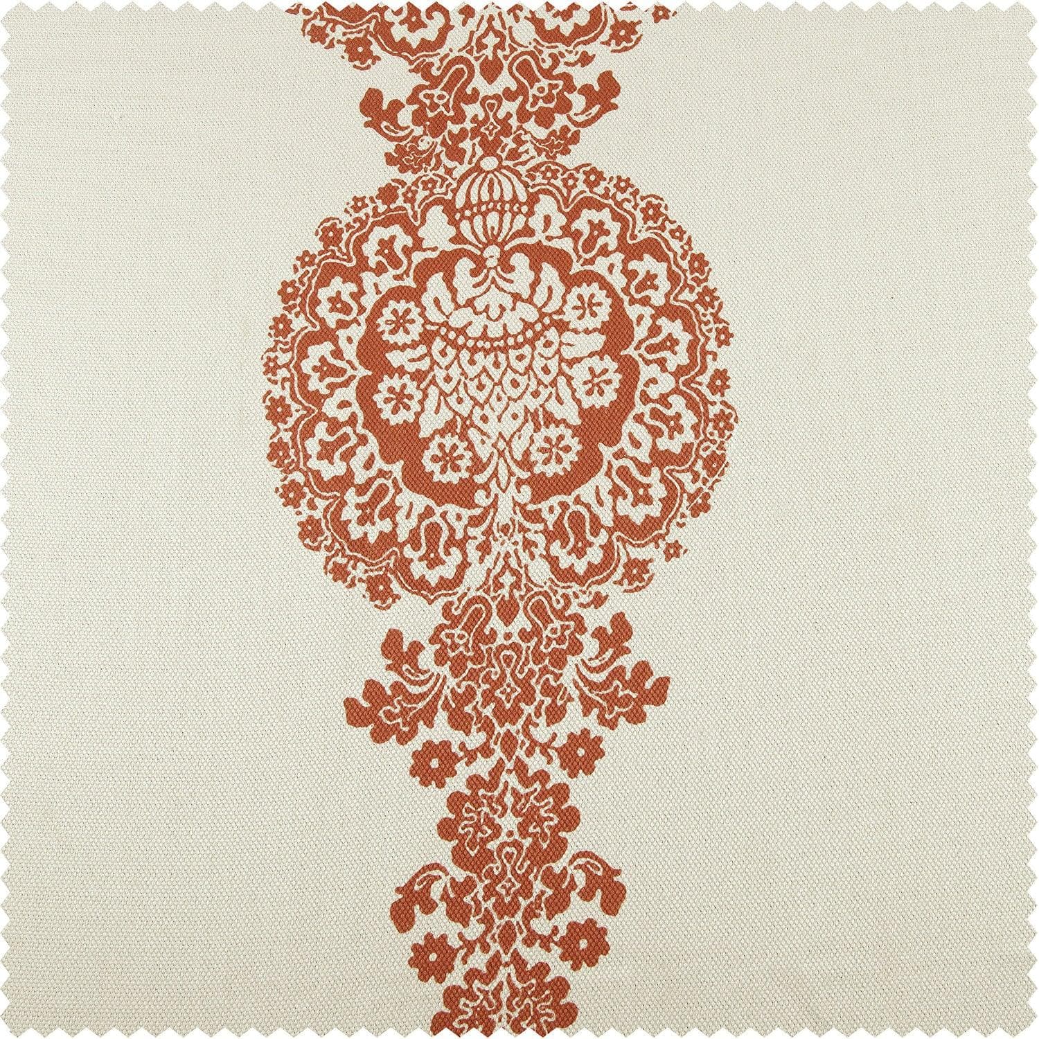 Cyprus Rust Printed Faux Linen Swatch