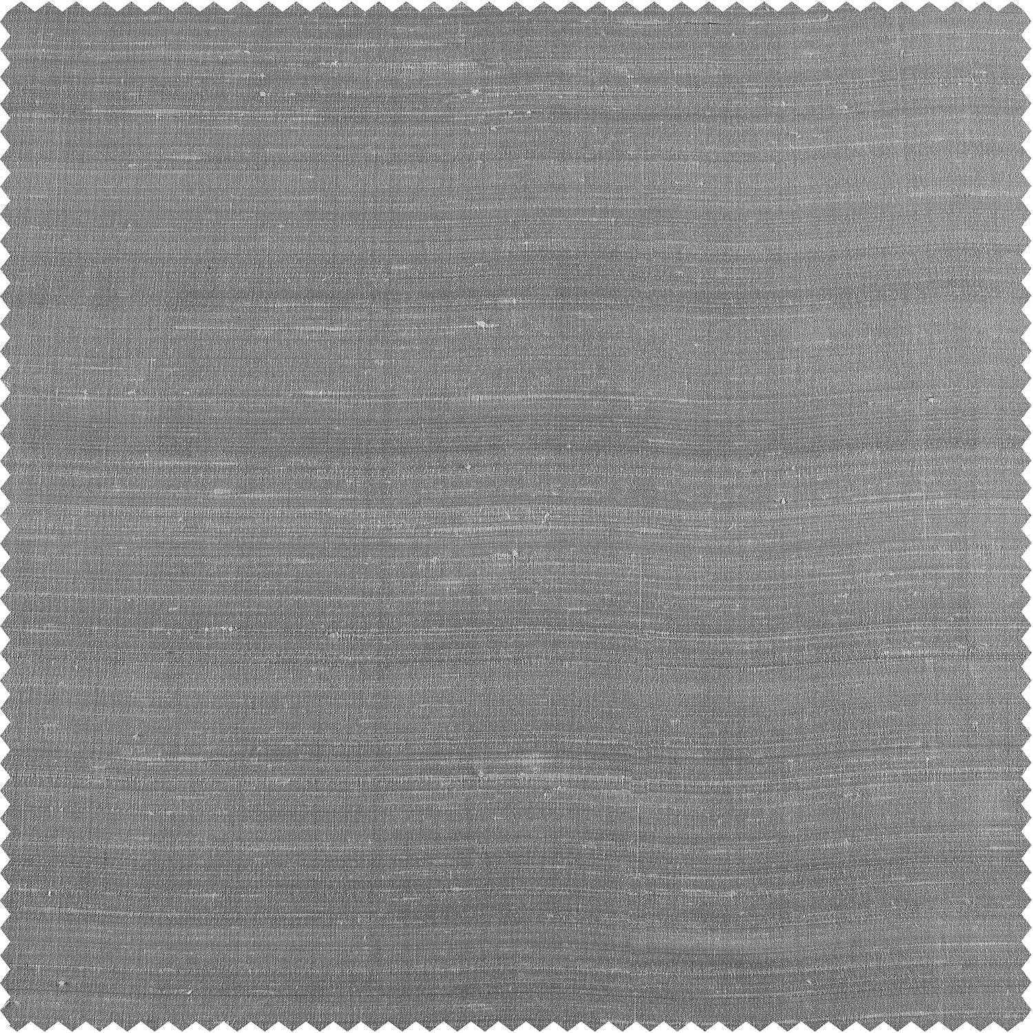 Mineral Grey Textured Dupioni Silk Swatch