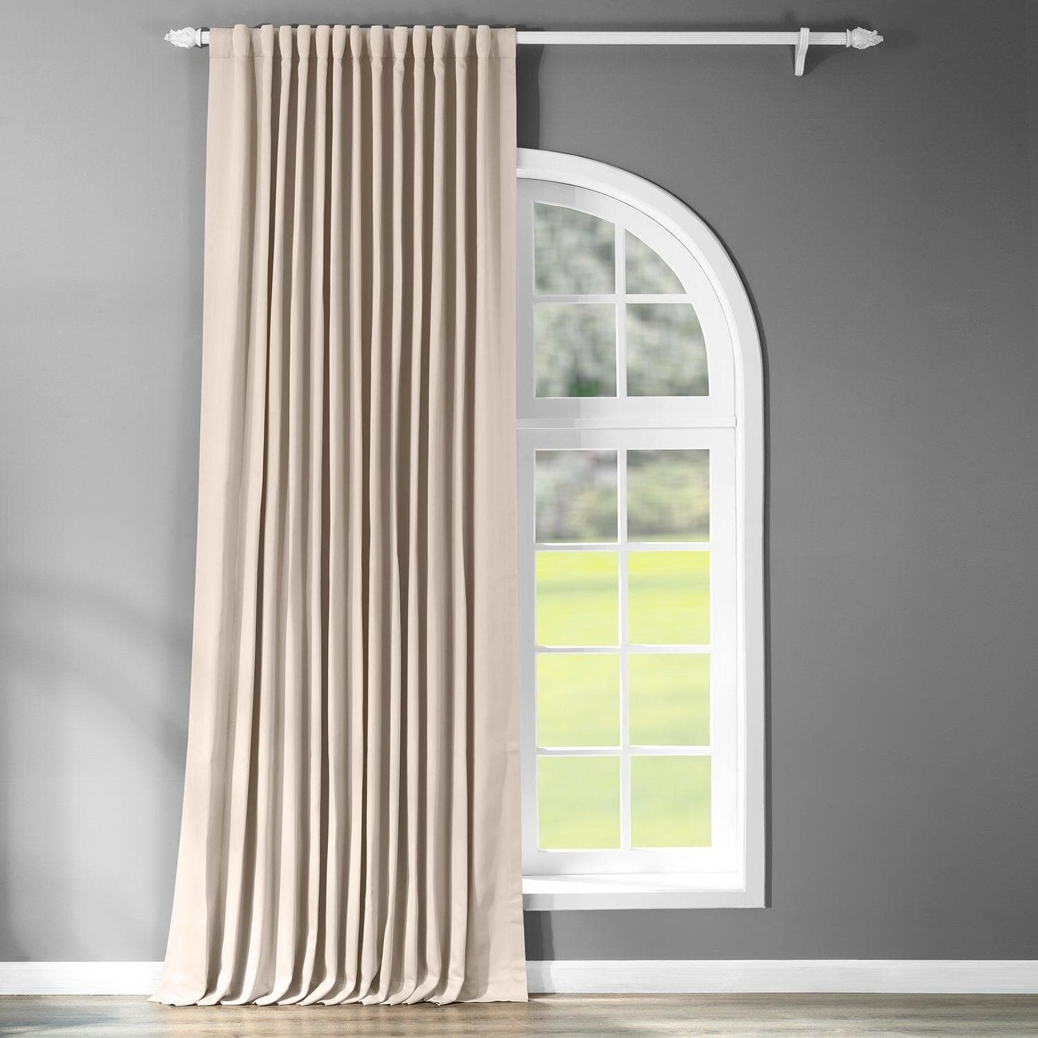 Eggnog Extra Wide Room Darkening Curtain