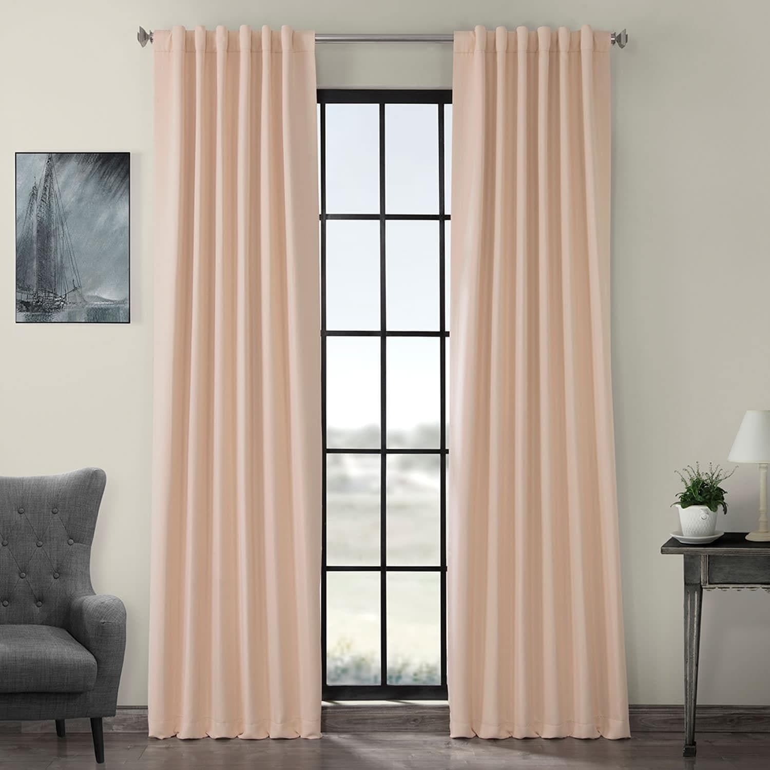 Bellini Peach Room Darkening Curtain