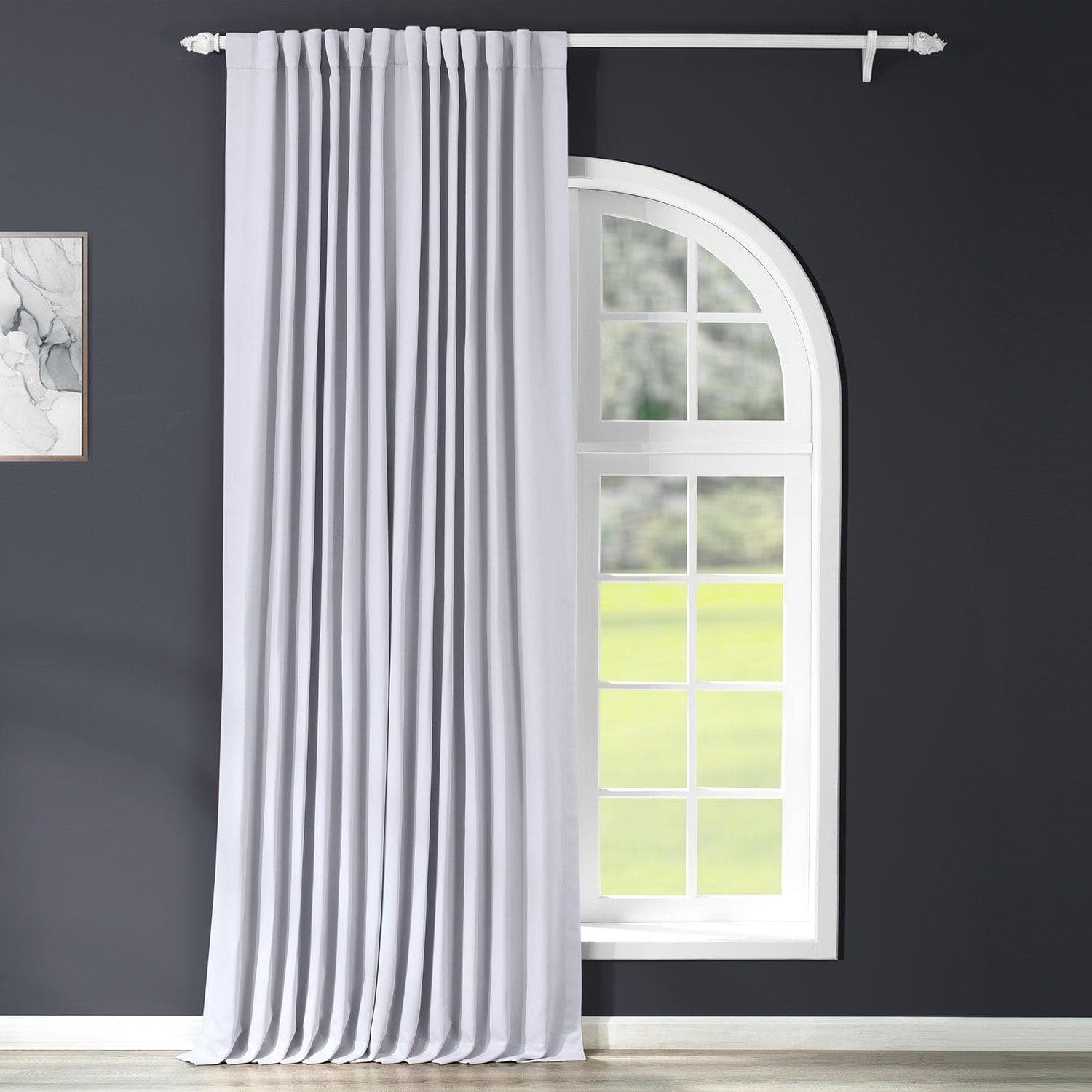 Fog Grey Extra Wide Room Darkening Curtain