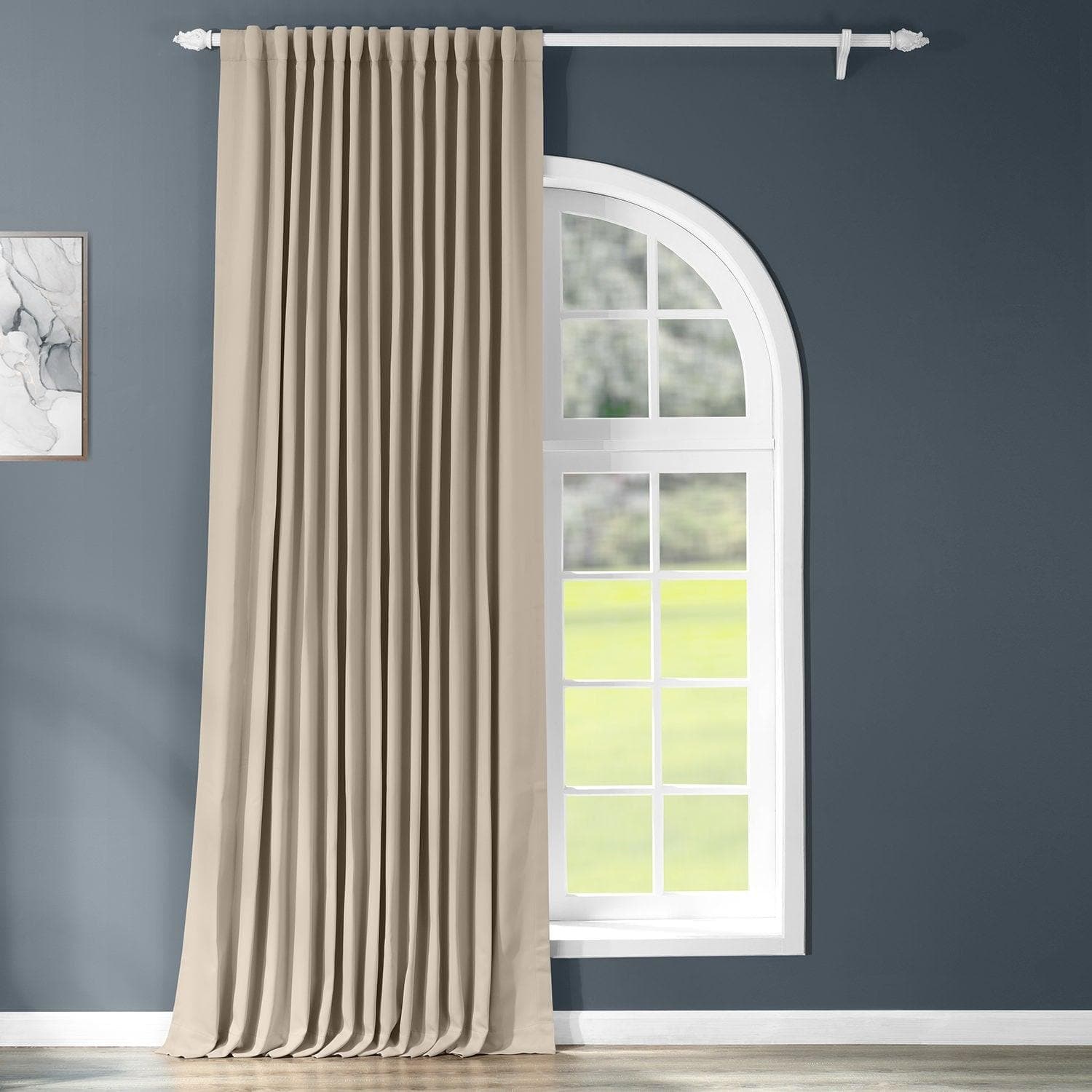 Classic Taupe Extra Wide Room Darkening Curtain