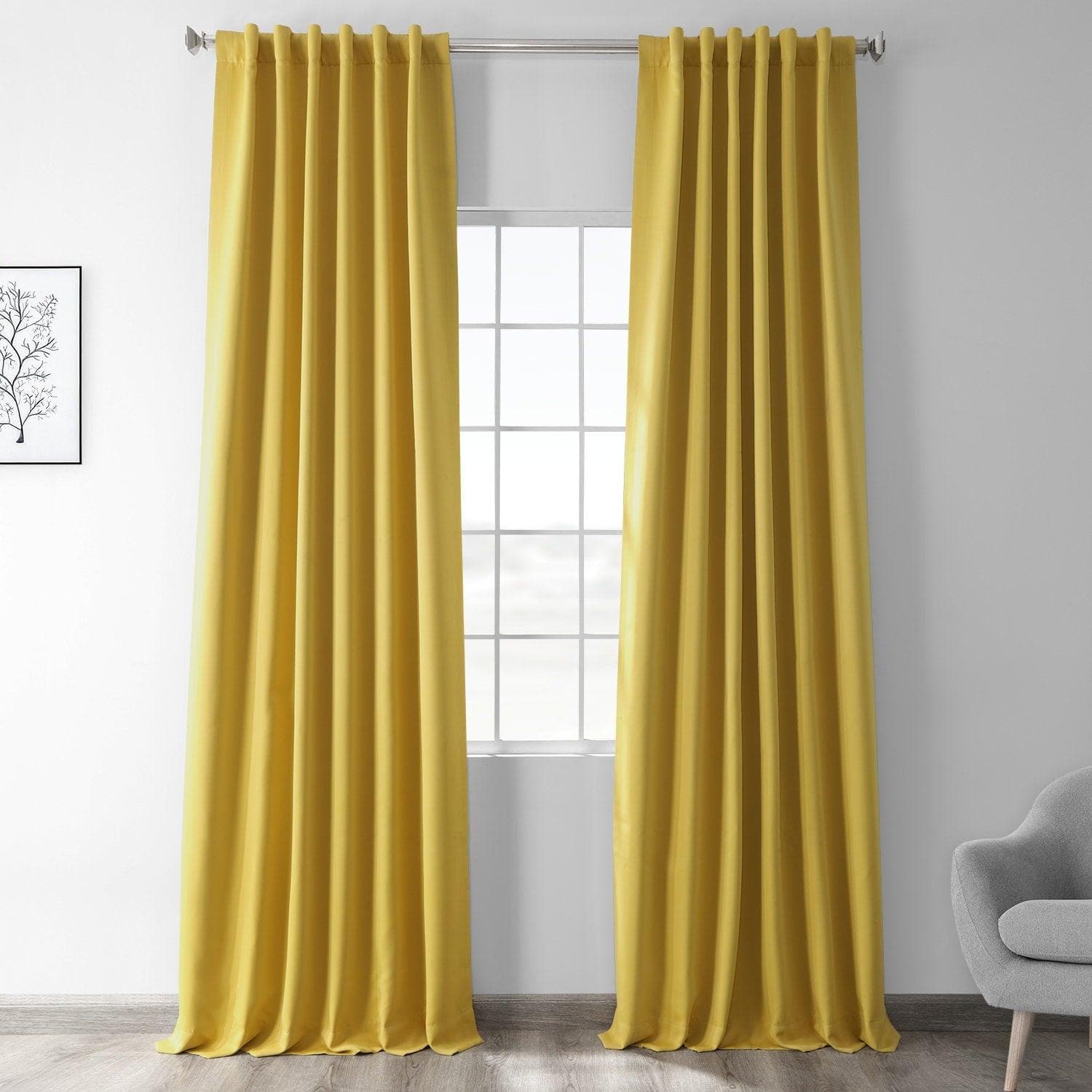 Solarium Yellow Room Darkening Curtain