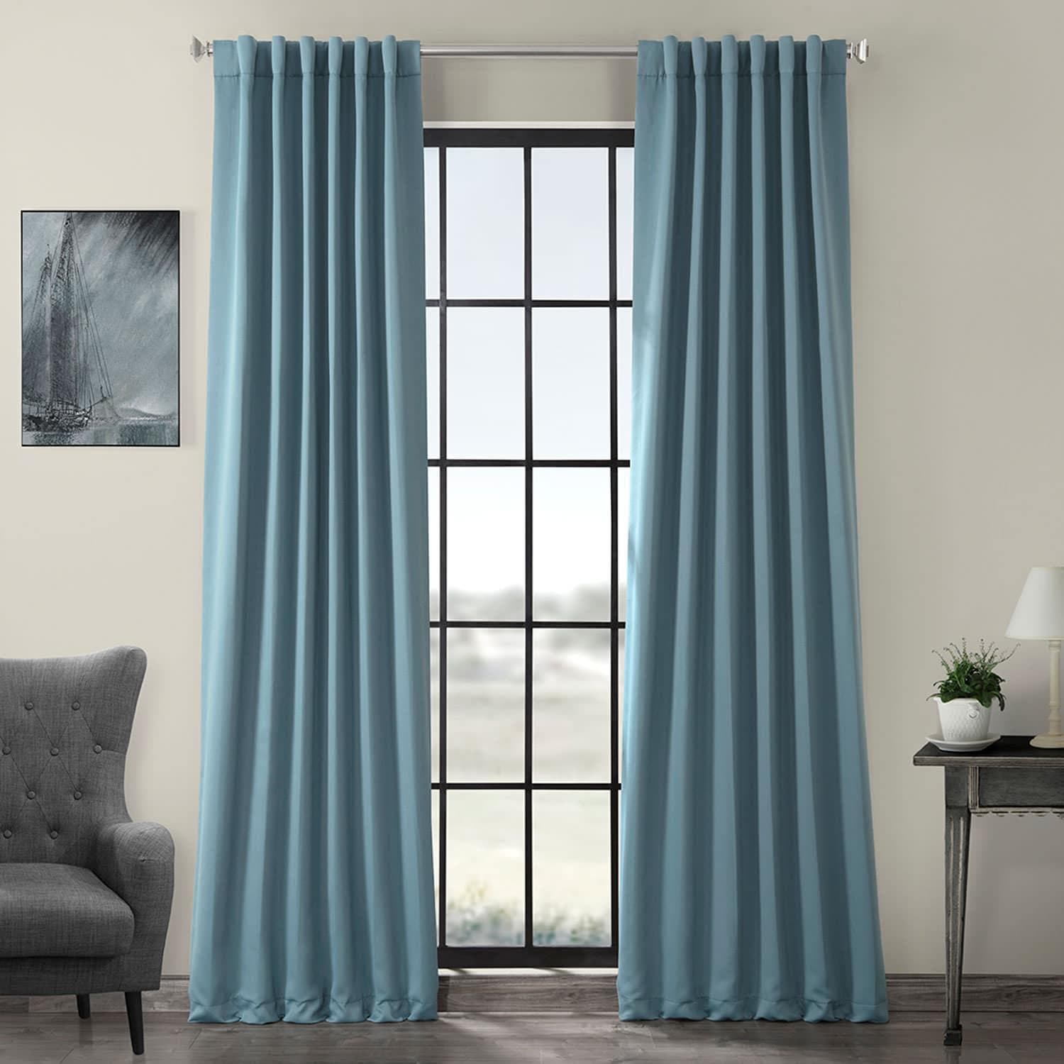 Dragonfly Teal Room Darkening Curtain