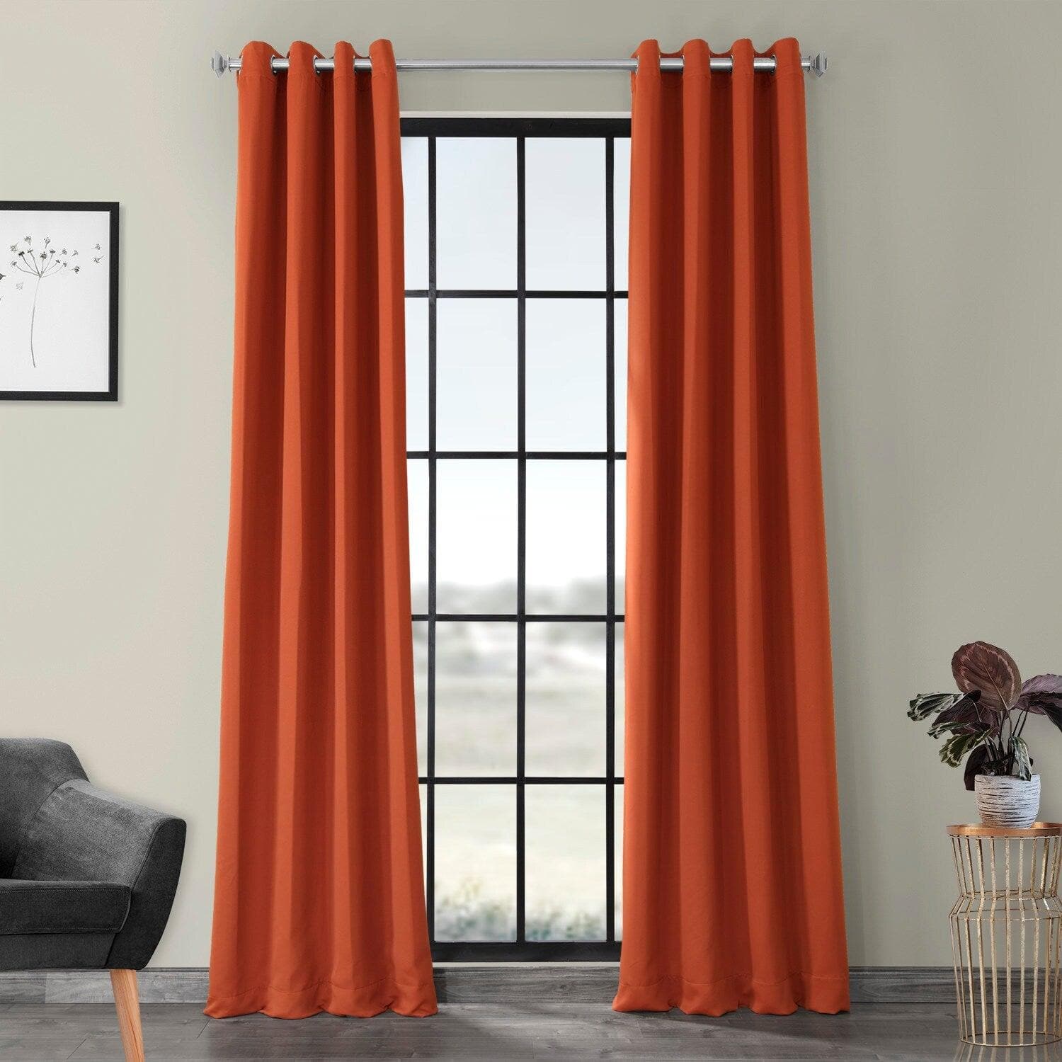 Blaze Grommet Room Darkening Curtain