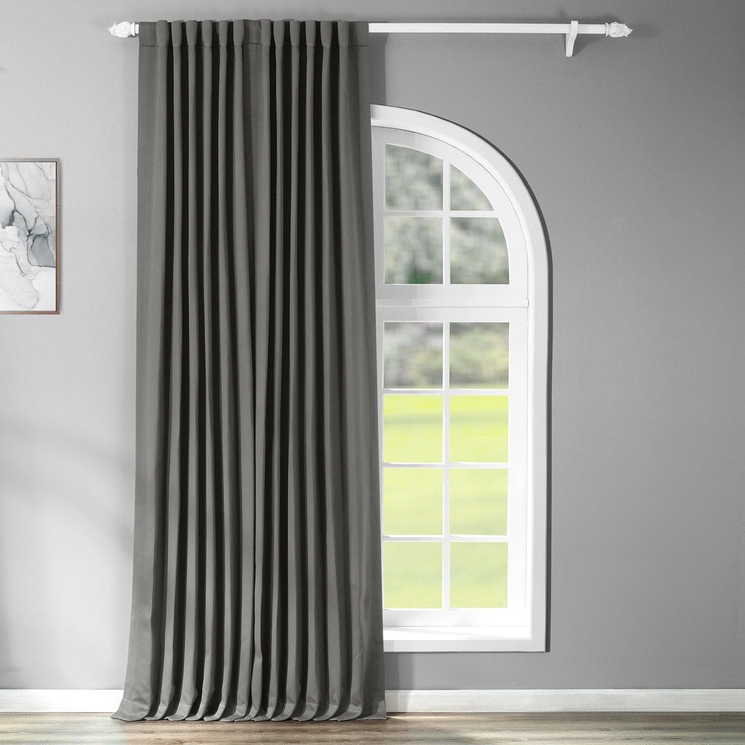 Anthracite Grey Extra Wide Room Darkening Curtain