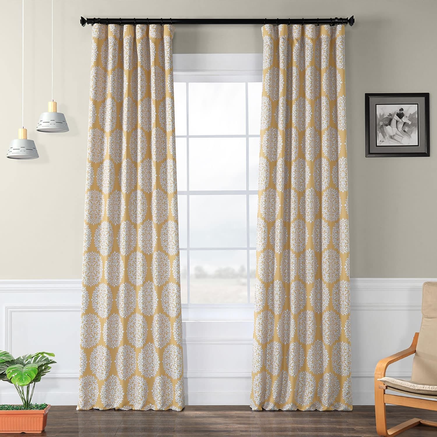 Meridian Gold Room Darkening Curtain