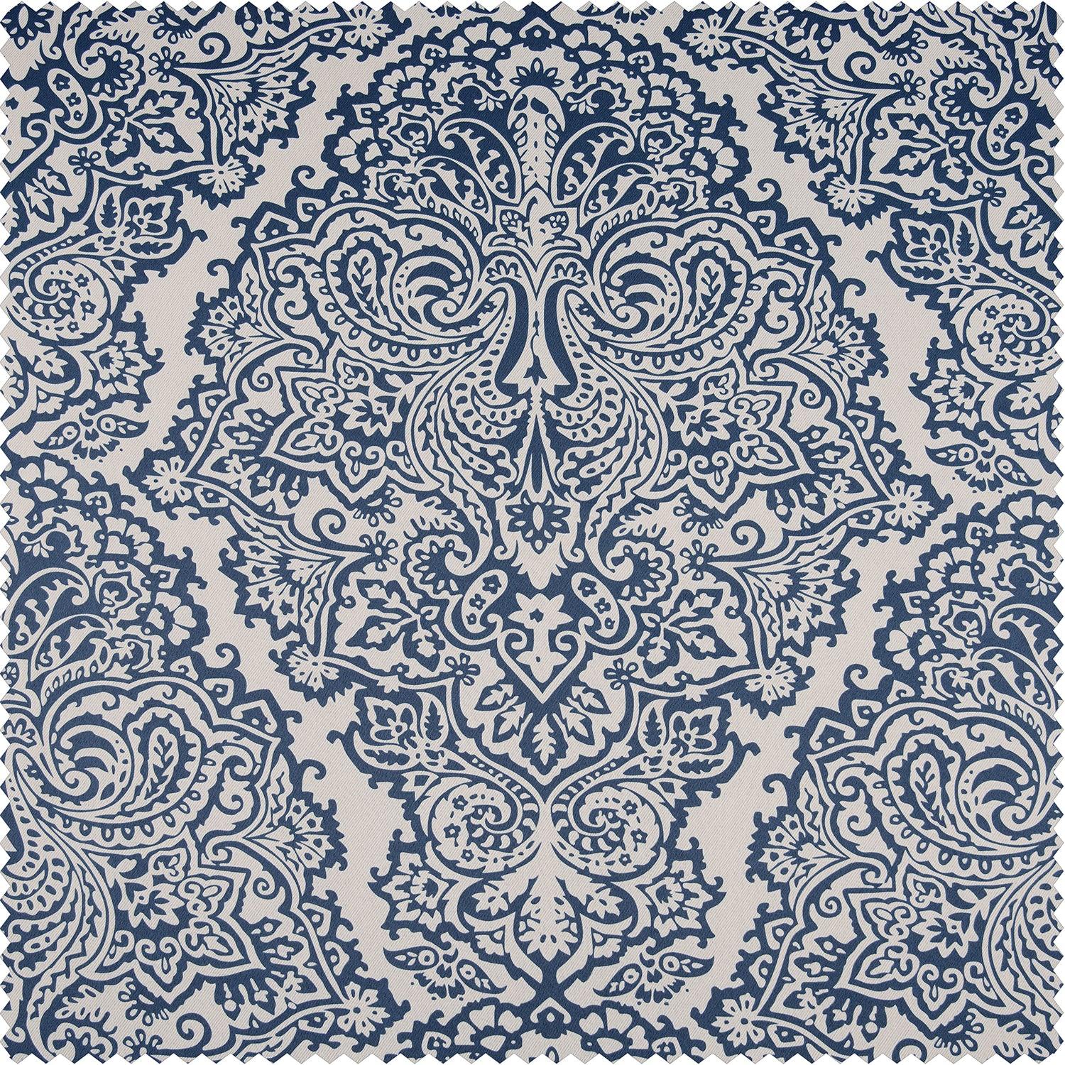 Amara Blue Printed Polyester Swatch