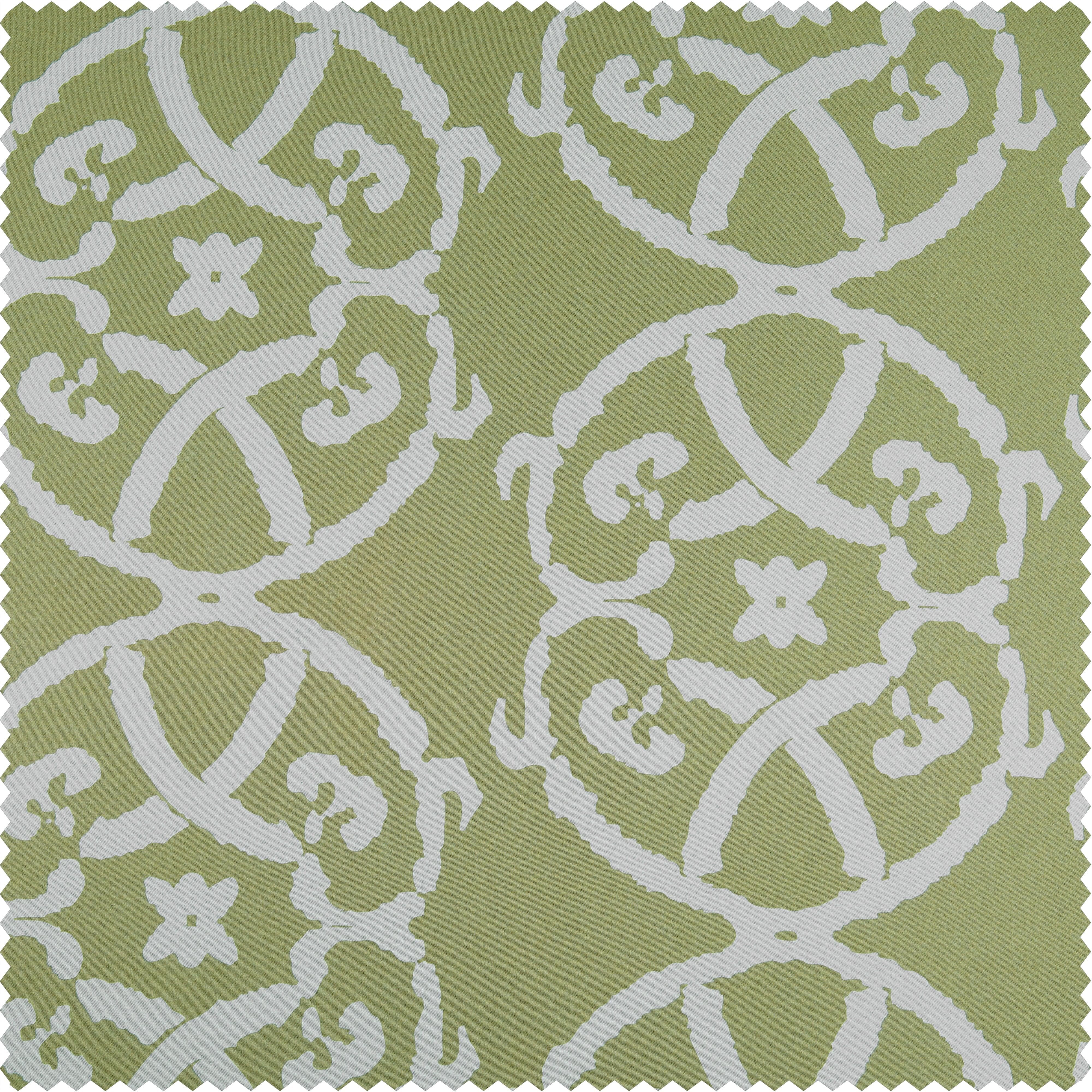 Secret Garden Leaf Green Printed Polyester Swatch
