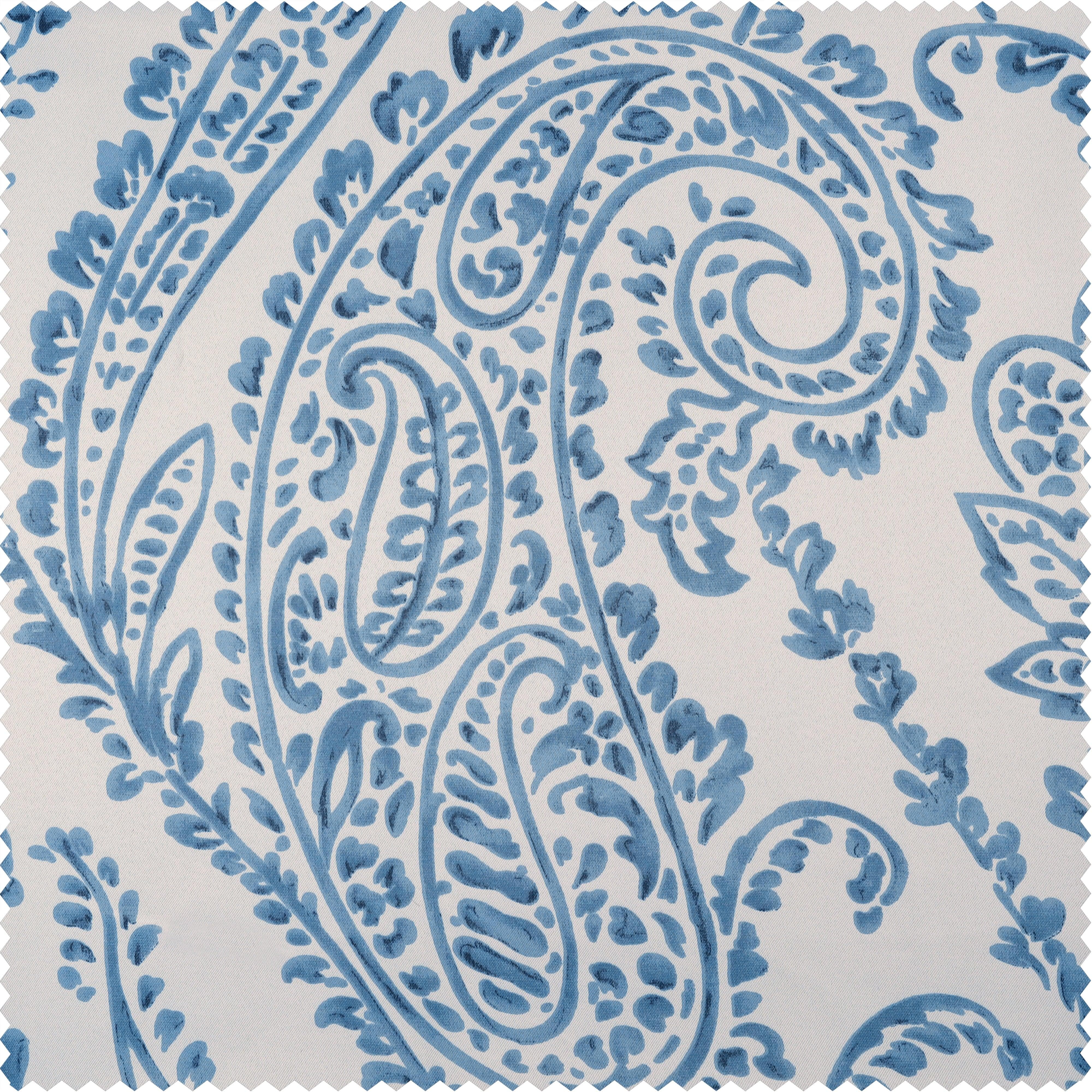 Tea Time China Blue Printed Polyester Swatch