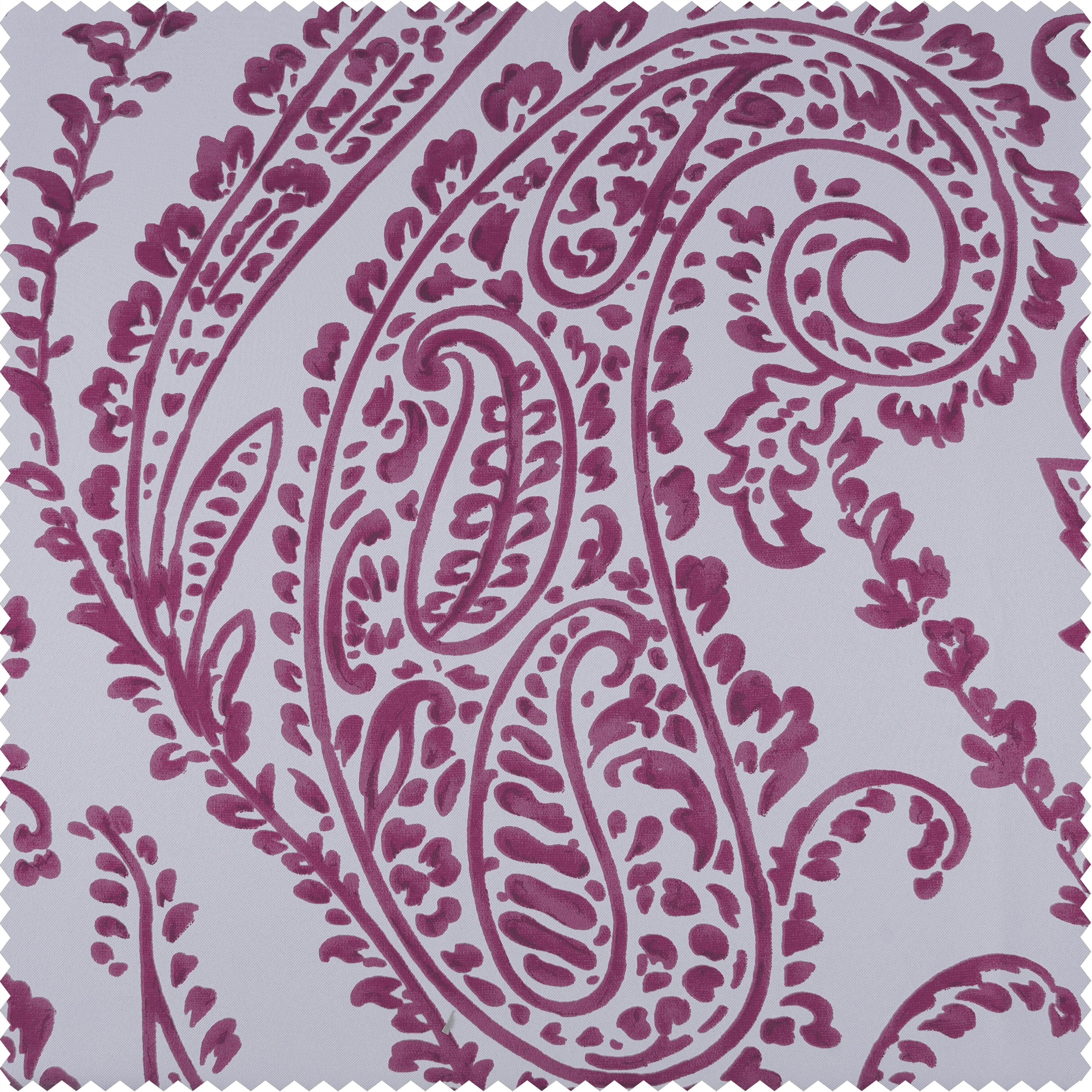 Tea Time Cranberry Printed Polyester Swatch